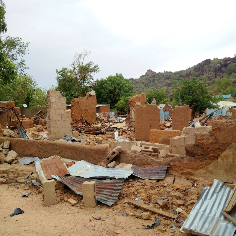 Community destroyed in Uba, Borno State site